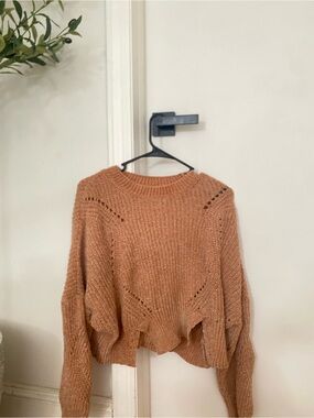 Windsor Cropped Chunky Knit Sweater - Rust